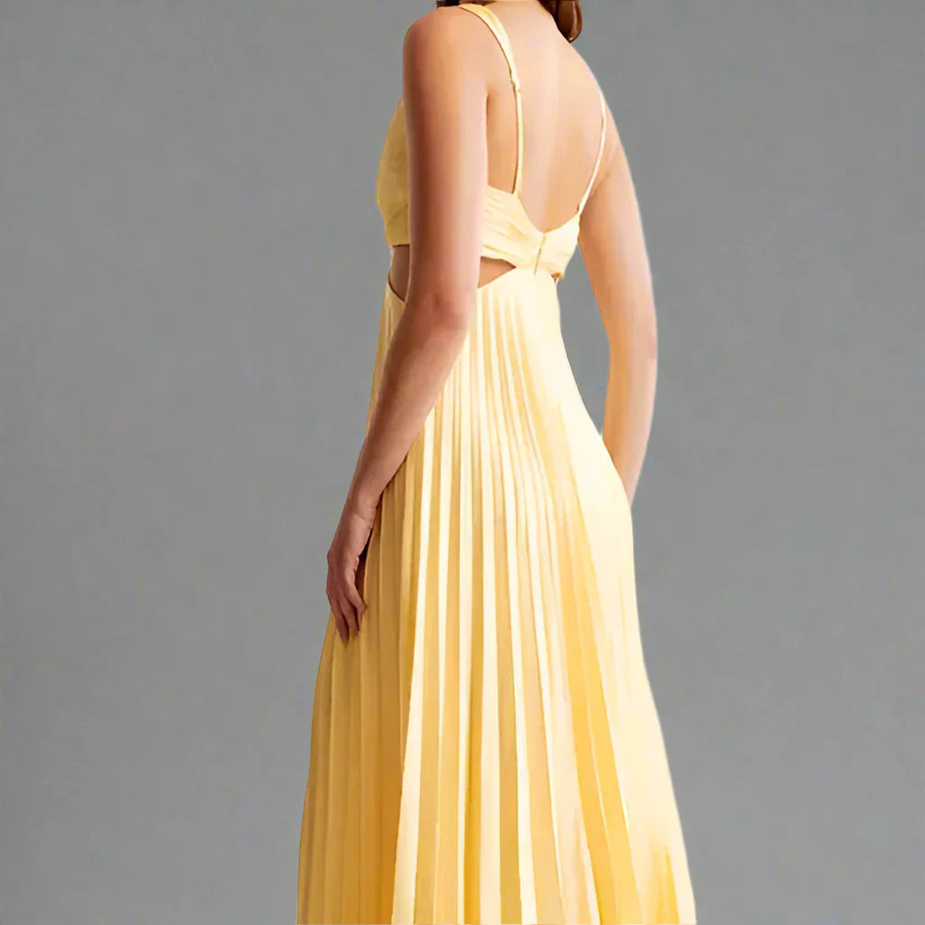 Laura™ | Abito lungo plissettato