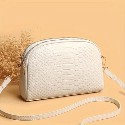 Cora | Chic Borsa Mini a Tracolla in Faux Leather con Texture Coccodrillo