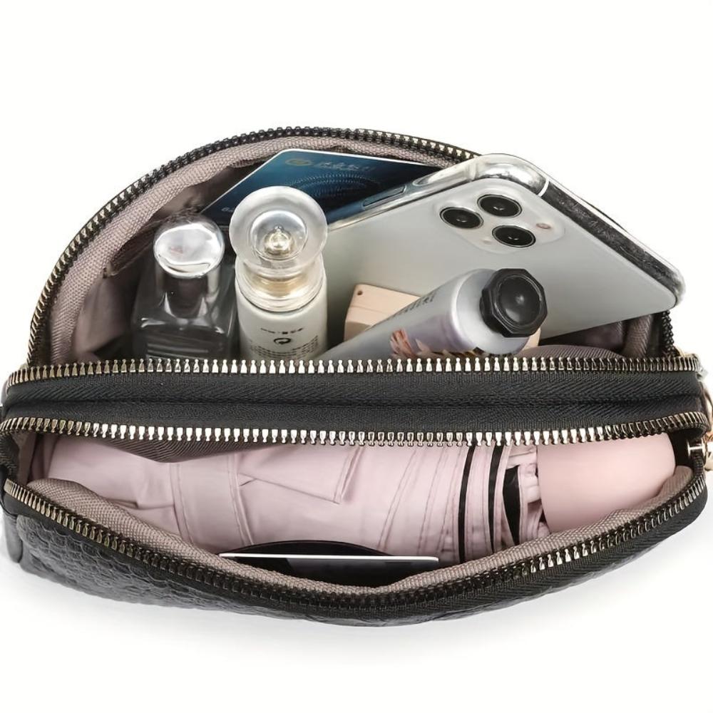 Cora | Chic Borsa Mini a Tracolla in Faux Leather con Texture Coccodrillo