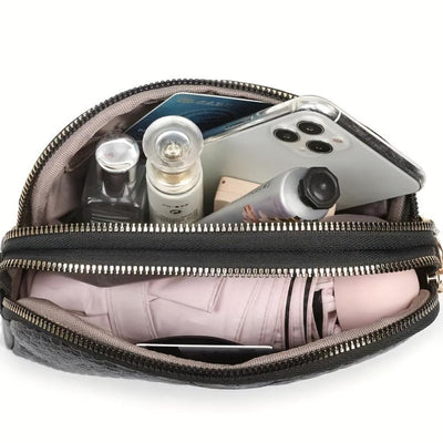 Cora | Chic Borsa Mini a Tracolla in Faux Leather con Texture Coccodrillo