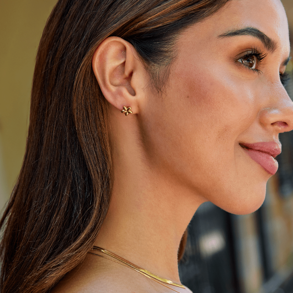 Orecchini a palloncino con fiori