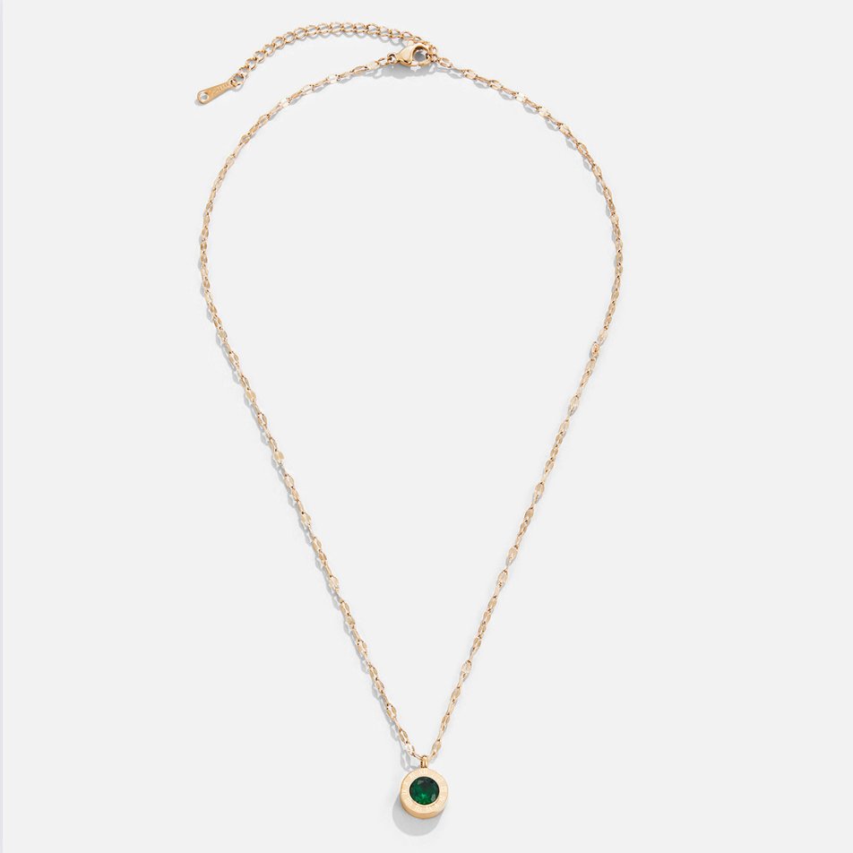 Collana Athena con cristallo verde