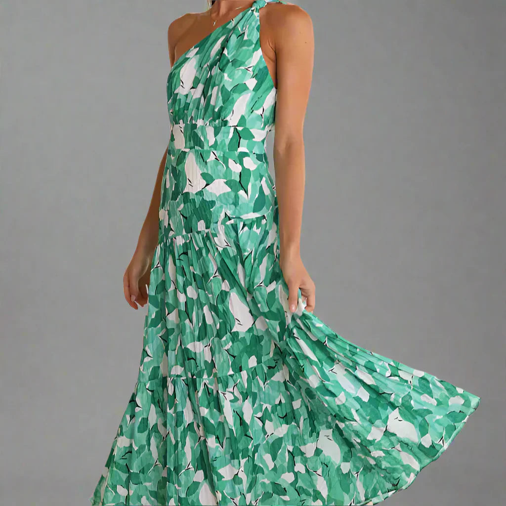 Ida™ | Abito floreale monospalla