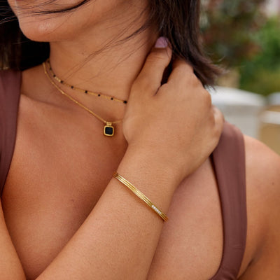 Bracciale rigido con cristalli