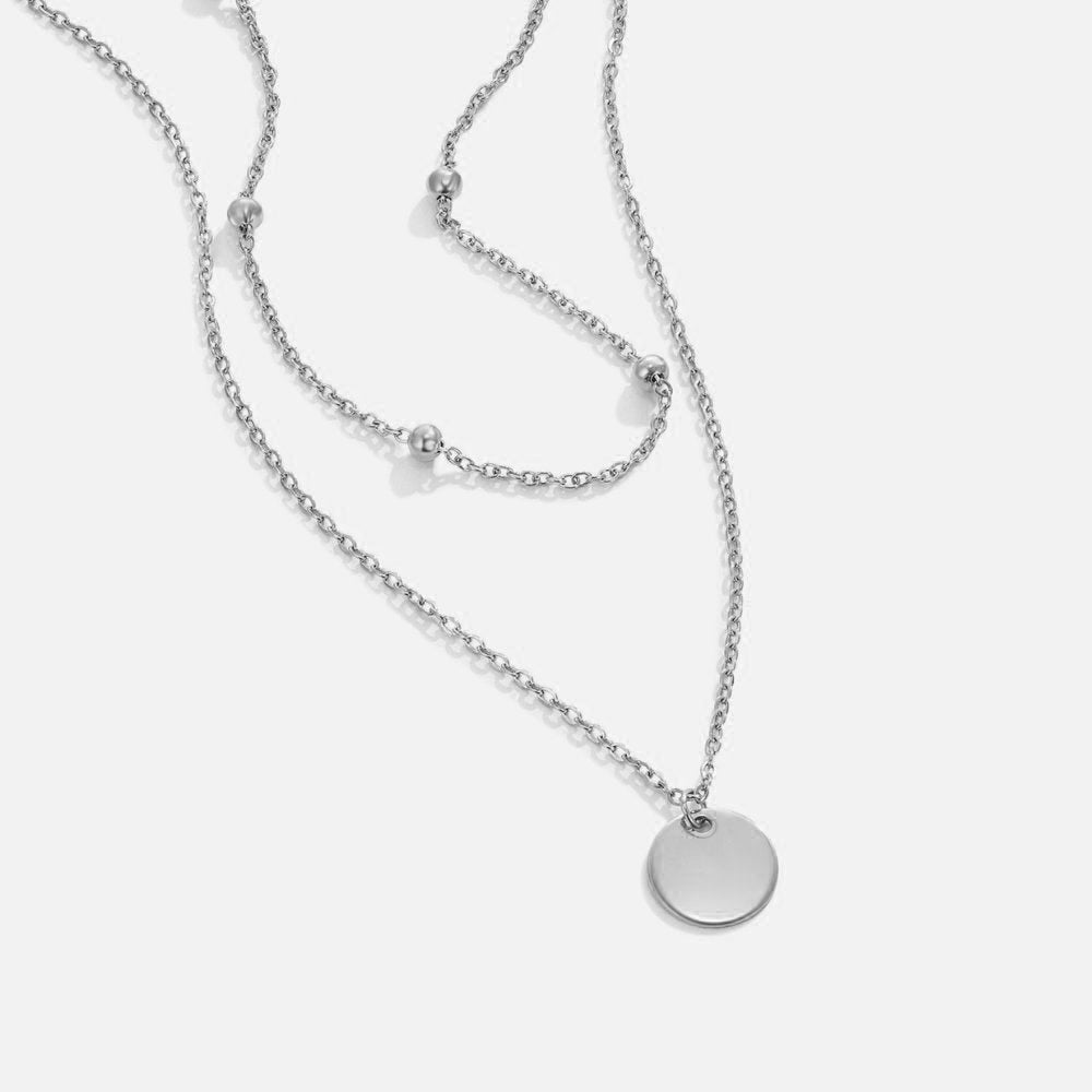 Collana con dischi sovrapposti in argento