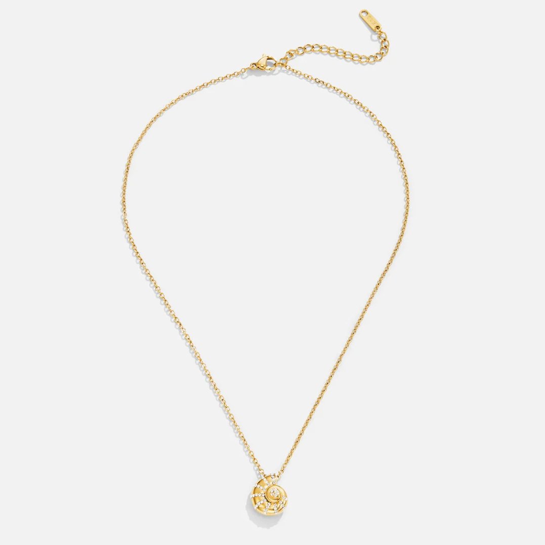 Collana con pendente a conchiglia di cristallo