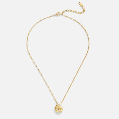 Collana con pendente a conchiglia di cristallo