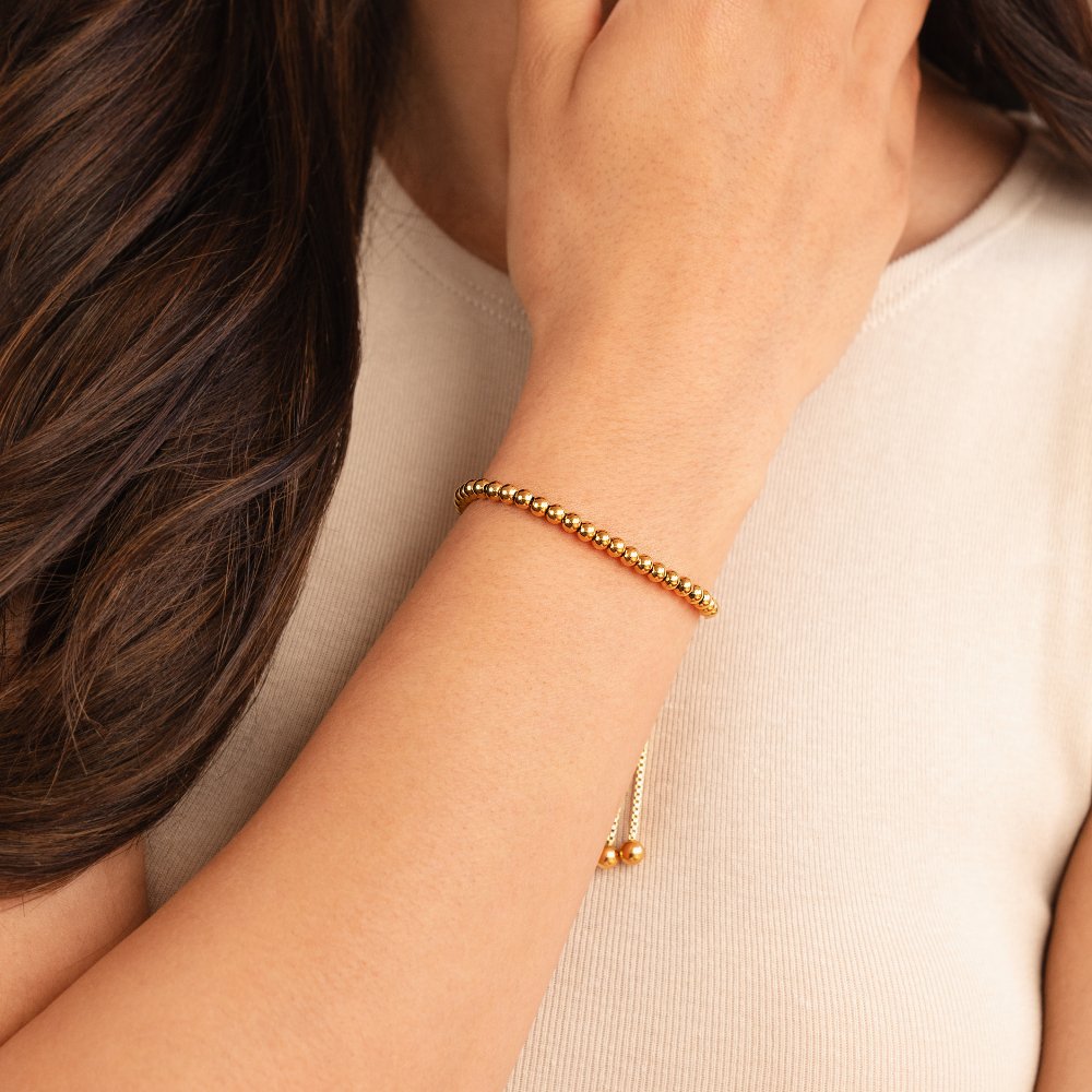 Bracciale con perline | Oro