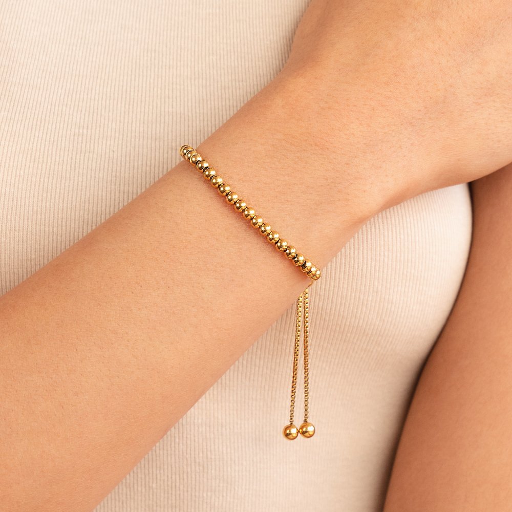 Bracciale con perline | Oro