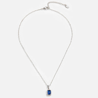 Collana con pendente blu oceano in argento