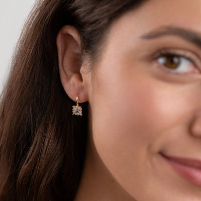 Orecchini a goccia con cristalli Lana