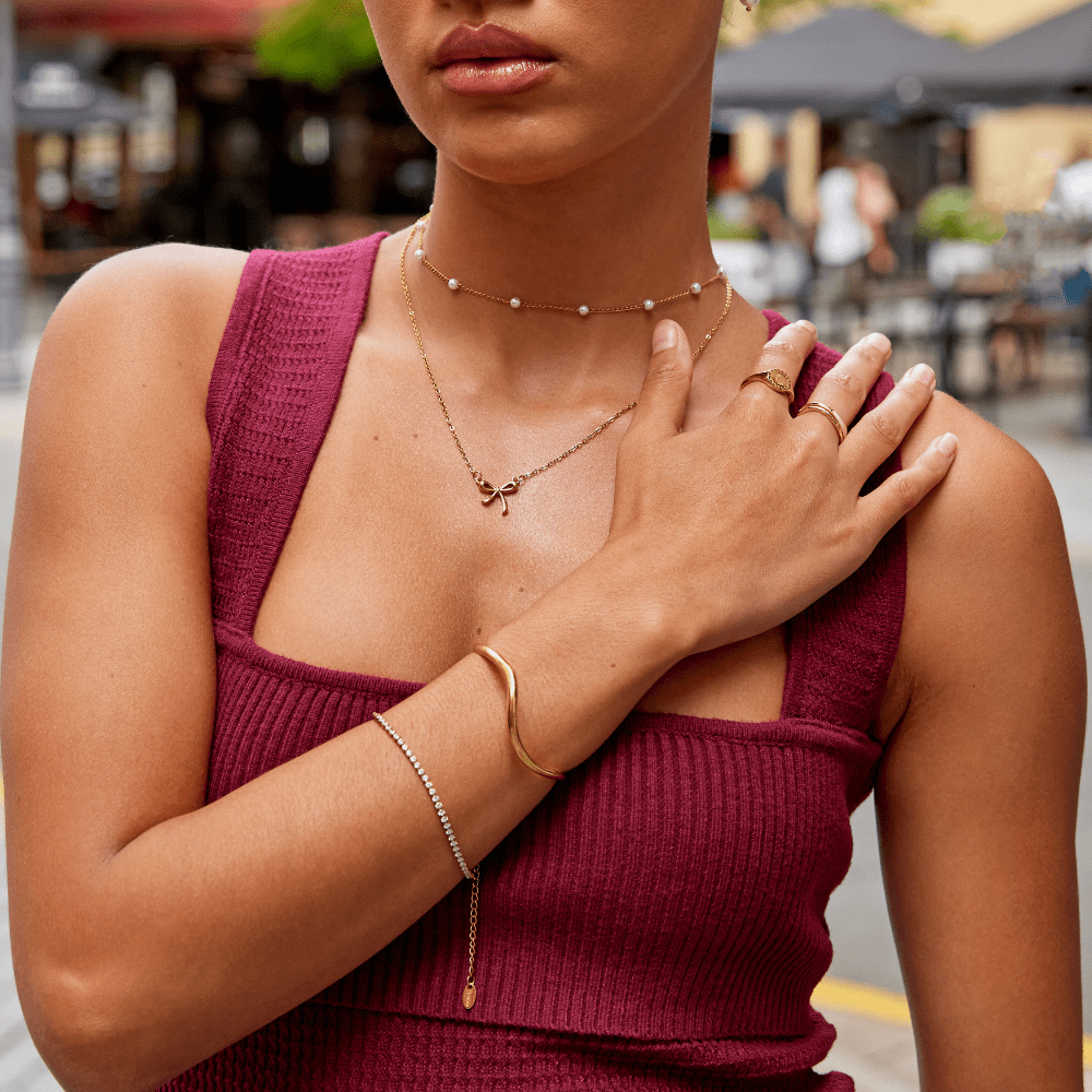 Collana con pendente a fiocco Serenity