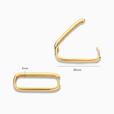 Large Icon Hoops | Oro