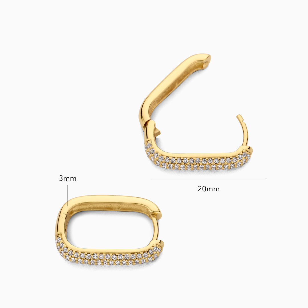 Icon Pavé Hoops | Oro