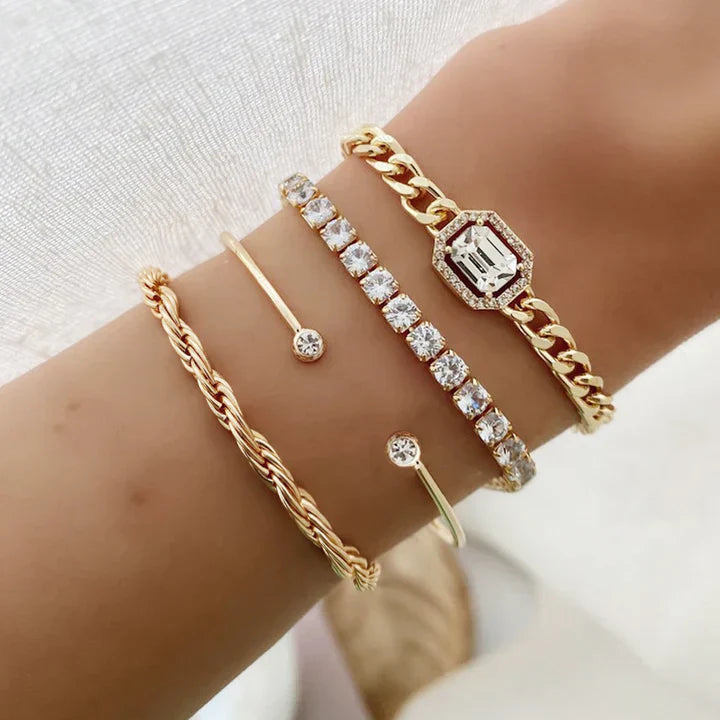Bliss - Set bracciale in oro 18 carati radioso
