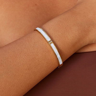 Bracciale rigido in oro bianco