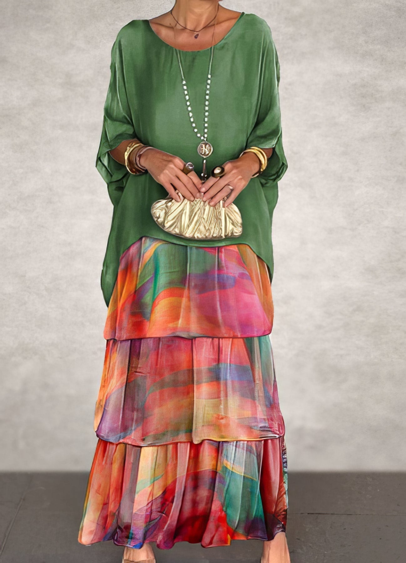 Caroline | Elegante Abito Maxi Confortevole per Tutte le Occasioni