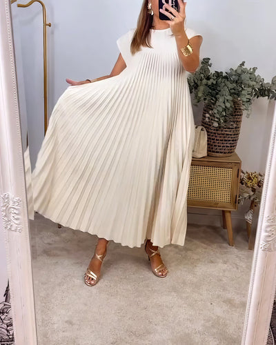 ELEONORA | Abito Plissé Senza Maniche, Elegante e Senza Tempo